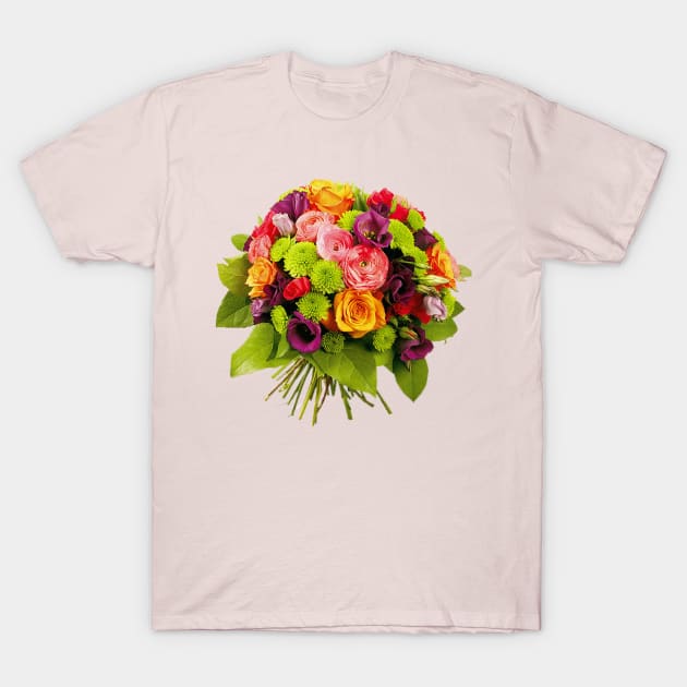 Glorious Bouquet of Green and Purple Flowers and More T-Shirt by bragova